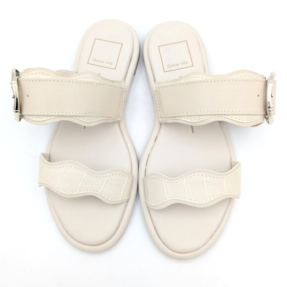 Dolce Vita Aperol Scalloped Slide Sandal Women's Slip-On Ivory Size US5.5 - Picture 7 of 7